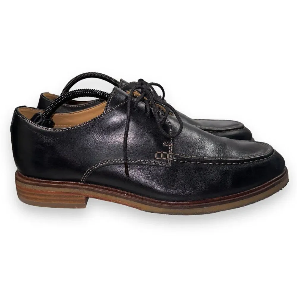 Clarks Clarkdale Apron Oxford Shoes Black Leather 26144457 Men's 10.5 M‎